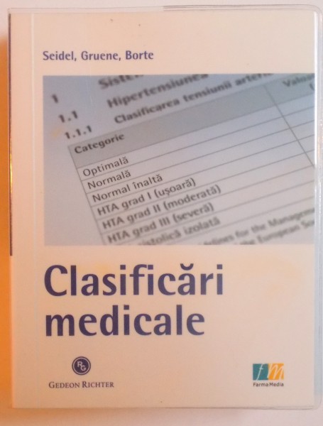 CLASIFICARI MEDICALE de  SEIDEL , GRUENE, BOERTE, 2011