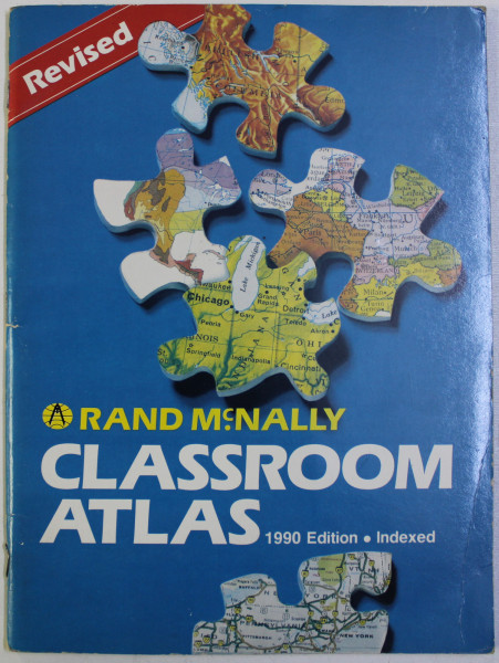 CLASSROOM ATLAS by RAND McNALLY , 1990 EDITION