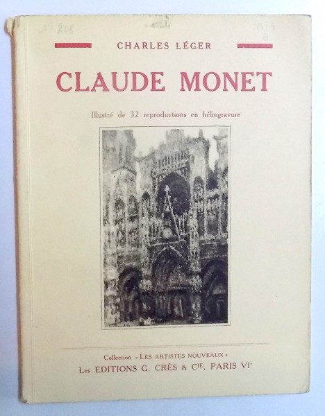 CLAUDE MONET par CHARLES LEGER, 1930