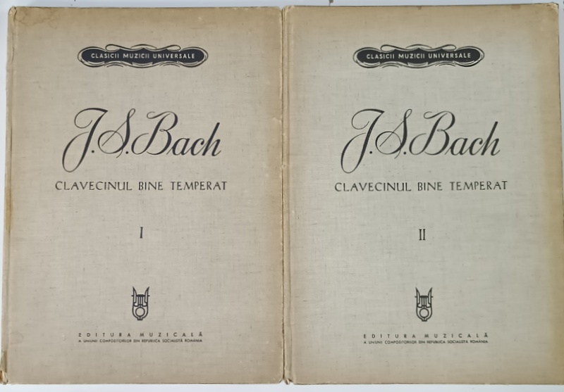 CLAVECINUL BINE TEMPERAT de J.S. BACH , VOLUMELE I - II , 1966