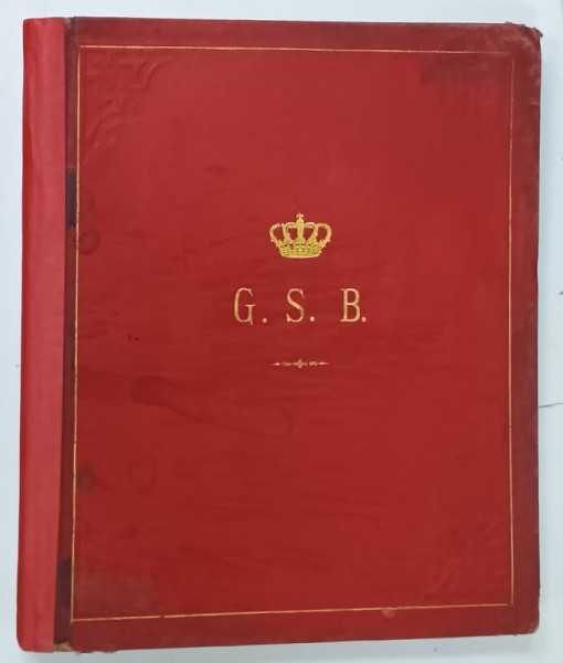 CLAVIER - CONCERTE : BACH , BEETHOVEN , MOZART , ETC. , CULEGERE  DE PARTITURI PENTRU PIAN , CU INITIALELE ' G.S.B. ' PE COPERTA SI COROANA REGALA , SFARIST DE SEC. XIX , VOLUMUL I