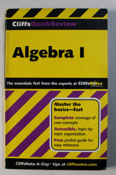 CLIFFS QUICK REVIEW , ALGEBRA I by JERRY BOBROW , PHD 2001