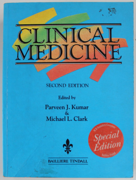CLINICAL MEDICINE , A TEXTBOOK FOR MEDICAL STUDENTS AND DOCTORS , edited by PARVEEN J. KUMAR and MICHAEL L. CLARK , 1993