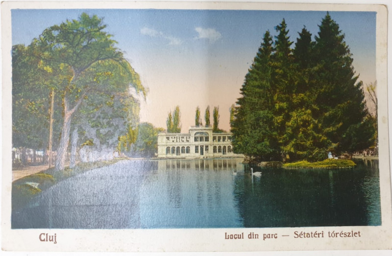 CLUJ , LACUL DIN PARC , CARTE POSTALA , 1930