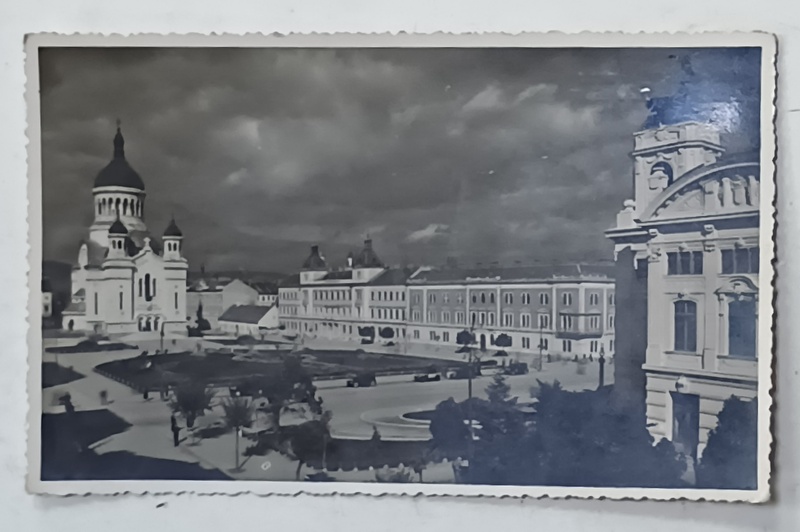 CLUJ , PIATA CUZA VODA , CARTE POSTALA ILUSTRATA , 1935