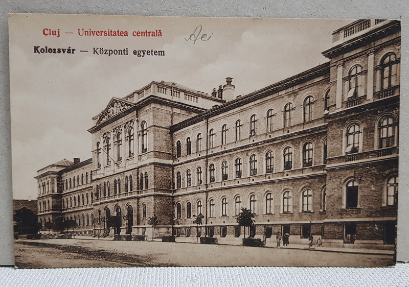 CLUJ - UNIVERSITATEA CENTRALA , CARTE POSTALA ILUSTRATA , MONOCROMA, NECIRCULATA , INCEPUTUL SECOLULUI XX