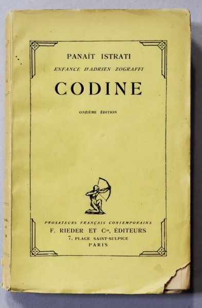 CODINE par PANAIT ISTRATI , 1926