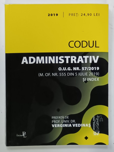 CODUL ADMINISTRATIV ( M, OF NR. 555 DIN 5 IULIE 2019  ) , APARUTA  2019
