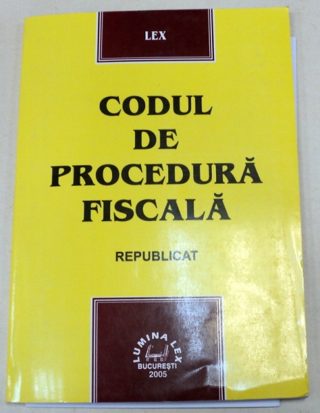 CODUL DE PROCEDURA FISCALA