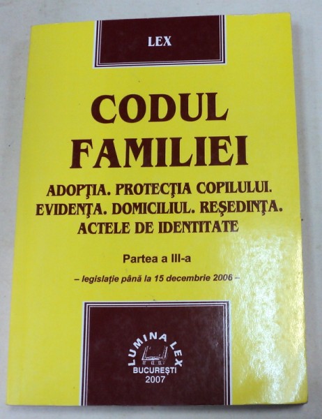 CODUL FAMILIEI PARTEA A III-A