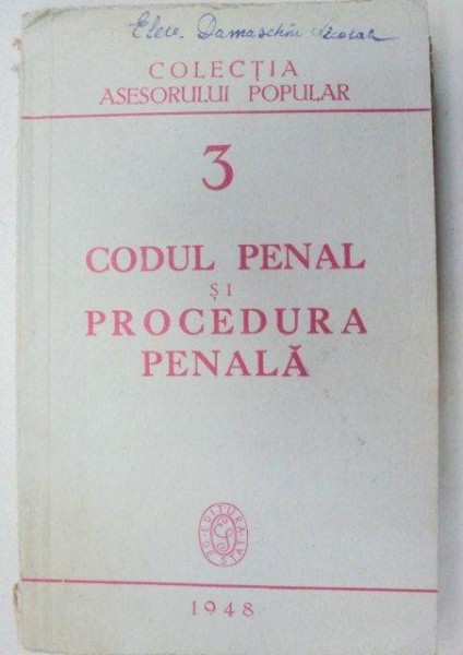 CODUL PENAL SI PROCEDURA PENALA  1948