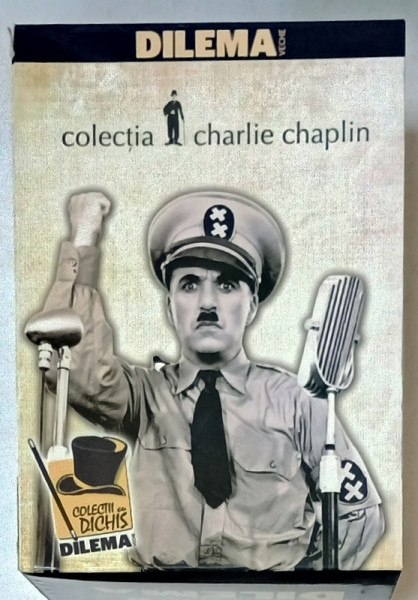 COLECTIA  ' CHARLIE CHAPLIN '  , SET DE 8 FILME IN ETUI DIN CARTON SUBTIRE , DIFUZAT CU REVISTA ' DILEMA ' , ANII '2000