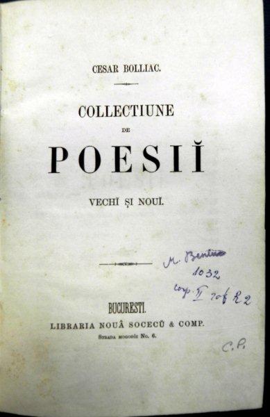 Colectiune de poezii   -Cesar Bolliac