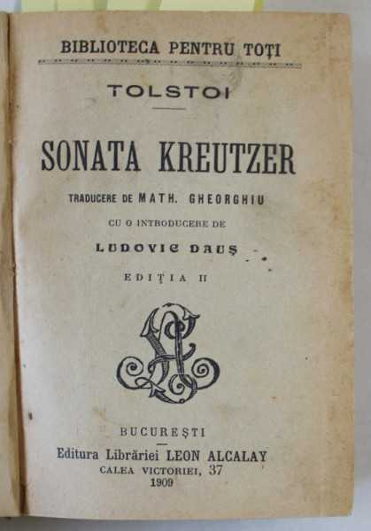COLEGAT DE 6 CARTI DE LEON TOLSTOI , 1909