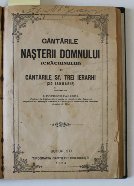 COLEGAT DE TREI CARTI DE MUZICA BISERICEASCA ,  1902- 1925, VEZI DESCRIEREA !