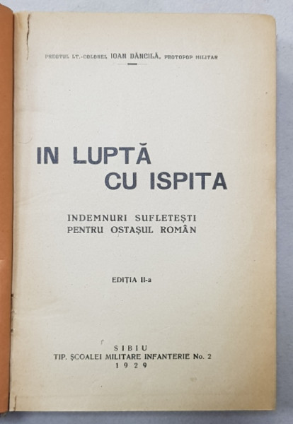 COLEGAT DE TREI CARTI , INDEMNURI PENTRU OSTASUL ROMAN SI TINERET  de  Protopop LT. - COLONEL IOAN DANCILA , 1929