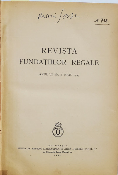 COLEGAT DE TREI REVISTE INTERBELICE CU SEMNATURA OLOGRAFA A LUI MARIN SORESCU *  , 1936 - 1939