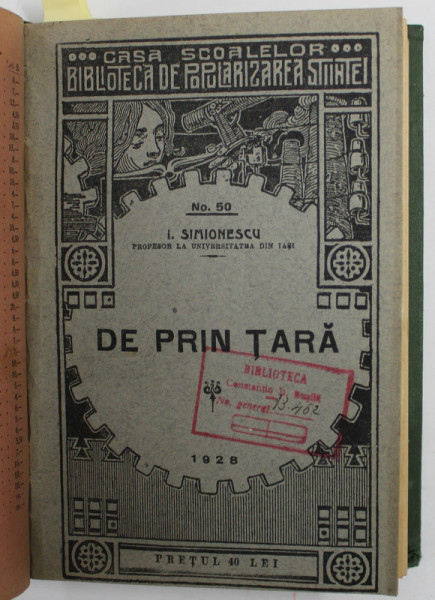 COLIGAT DE CINCI LUCRARI , autor I. SIMIONESCU , 1926 -1931