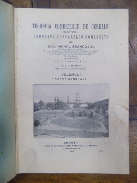 Coligat drept comercial, Tehnica comertului de cereale, M. Brancovici, Bucuresti 1915