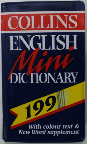 COLLINS ENGLISH MINI DICTIONARY , WITH COLOUR TEXT , 1992