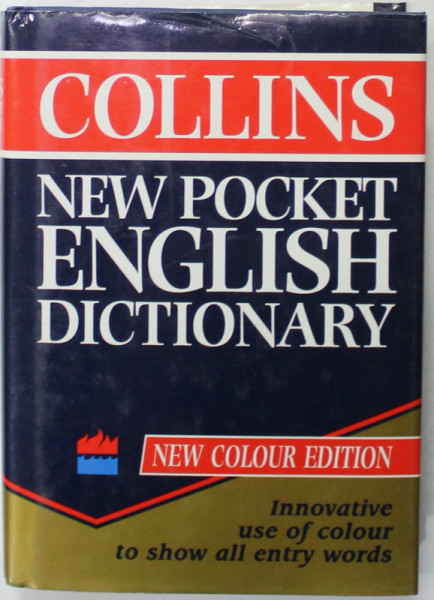 COLLINS NEW POCKET ENGLISH DICTIONARY , NEW COLOUR EDITION , 1993