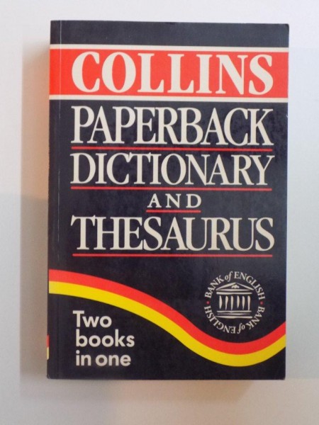 COLLINS PAPERBACK DICTIONARY AND THESAURUS, 1998