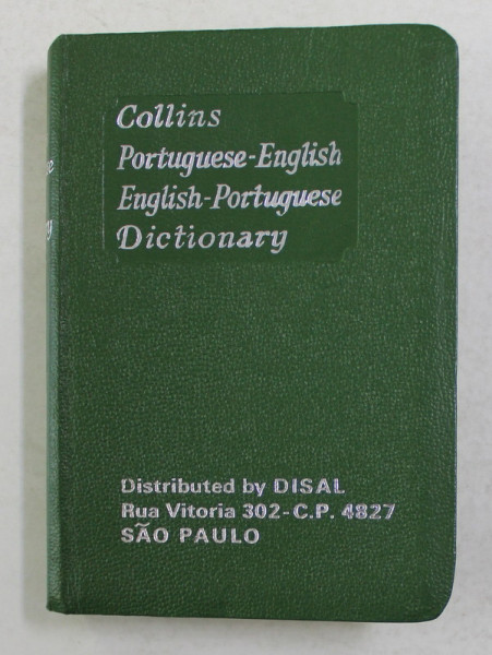 COLLINS PORTUGUESE - ENGLISH , ENGLISH - PORTUGUESE DICTIONARY , 1964, CARTE DE FORMAT REDUS