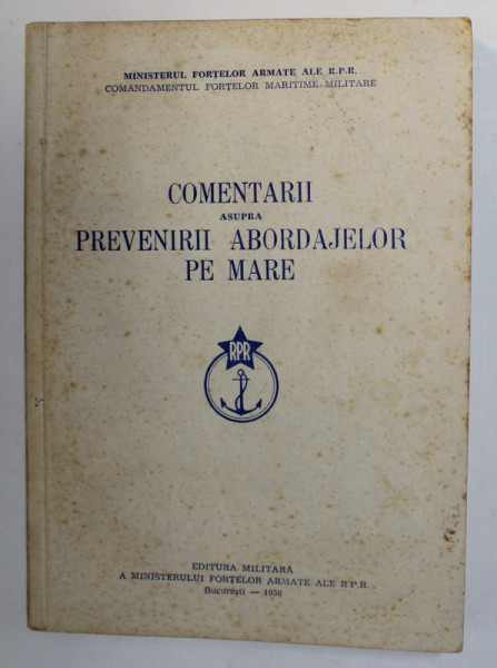 COMENTARII ASUPRA PREVENIRII ABORDAJELOR PE MARE , 1958