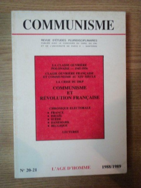 COMMUNISME , 1989