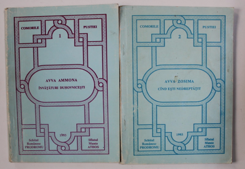 COMORILE PUSTIEI , AVVA AMMONA , INVATATURI DUHOVNICESTI , VOLUMELE I - II , 1993