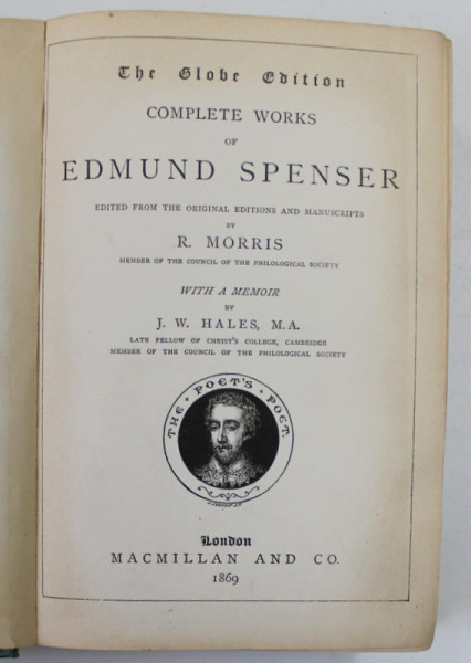 COMPLETE WORKS OF EDMUND SPENSER , 1869