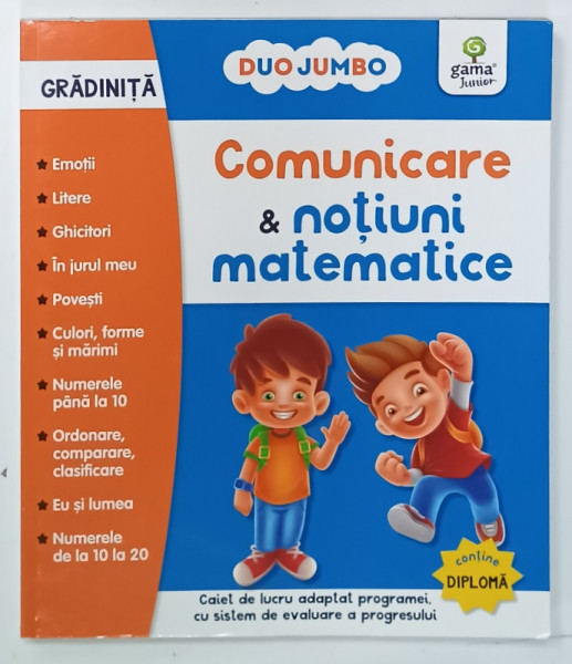 COMUNICARE si NOTIUNI MATEMATICE , PENTRU GRADINITA ,  2022