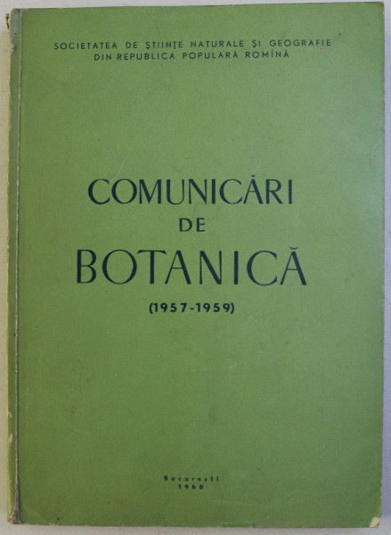 COMUNICARI DE BOTANICA (1957-1959) , 1960