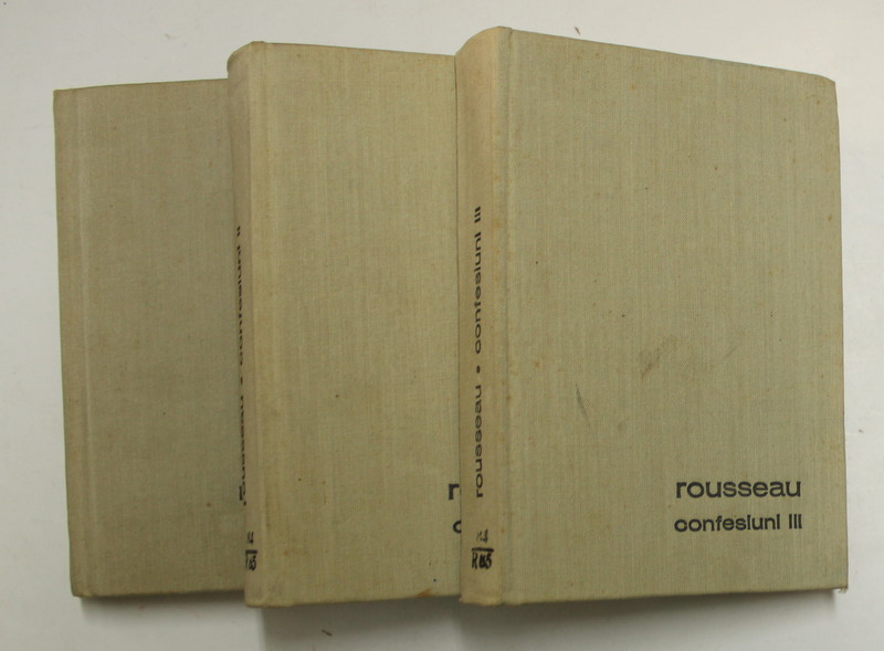 CONFESIUNI - J. J. ROUSSEAU - 3 VOLUME ,1969 * EDITIE CARTONATA