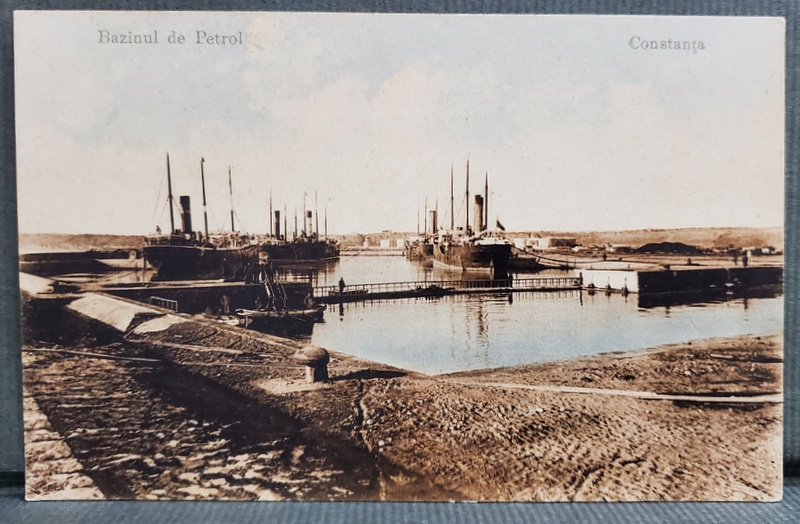 CONSTANTA , BAZINUL DE PETROL , CARTE POSTALA , INCEPUTUL SEC. XX