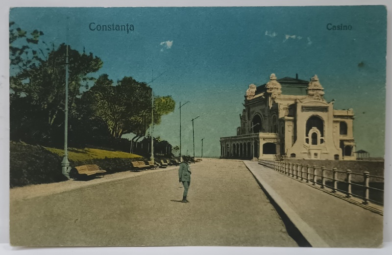 CONSTANTA , CASINO , SI PROMENADA , CARTE POSTALA , 1924
