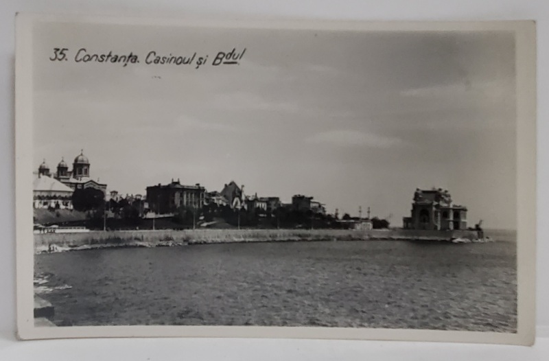 CONSTANTA , CAZINOUL SI BULEVARDUL , CARTE POSTALA, INTERBELICA