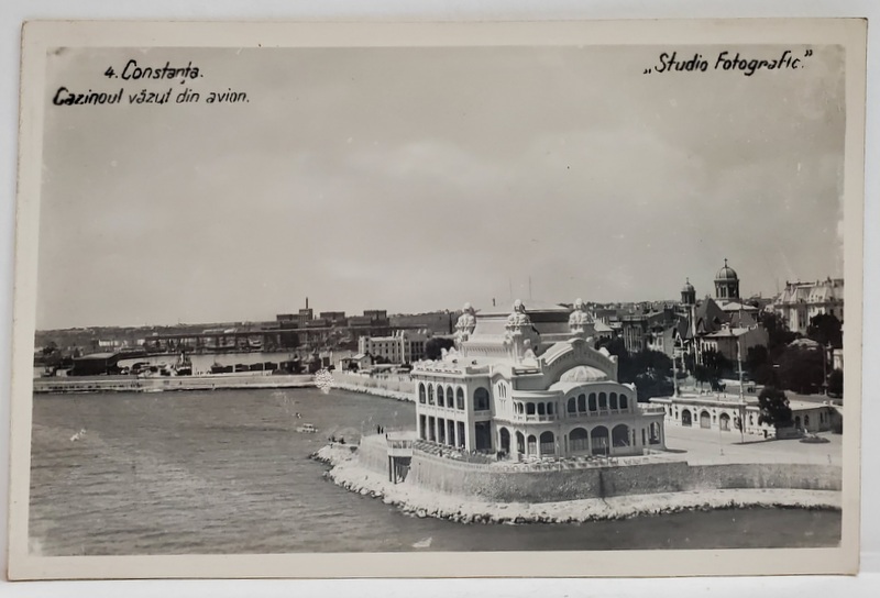CONSTANTA , CAZINOUL VAZUT DIN AVION , CARTE POSTALA , INTERBELICA
