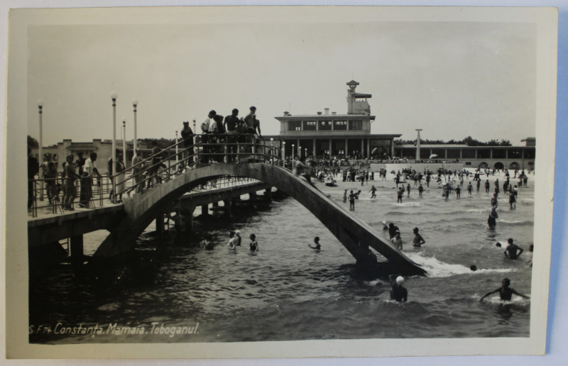 CONSTANTA  - MAMAIA , TOBOGANUL , CARTE POSTALA ILUSTRATA , MONOCROMA , NECIRCULATA , PERIOADA INTERBELICA