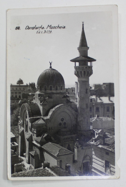 CONSTANTA , MOSCHEIA , CARTE POSTALA ILUSTRATA , INTERBELICA