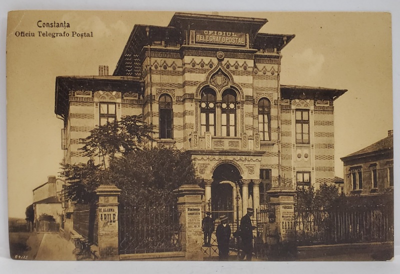 CONSTANTA , OFICIU TELEGRAFO POSTAL , CARTE POSTALA , INCEPUTUL SEC. XX