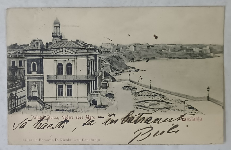 CONSTANTA , PALATUL STURZA , VEDERE SPRE MARE , CARTE POSTALA , CLASICA