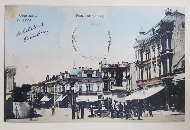 CONSTANTA , PIATA INDEPENDENTEI , CARTE POSTALA ILUSTRATA , INCEPUTUL SEC. XX