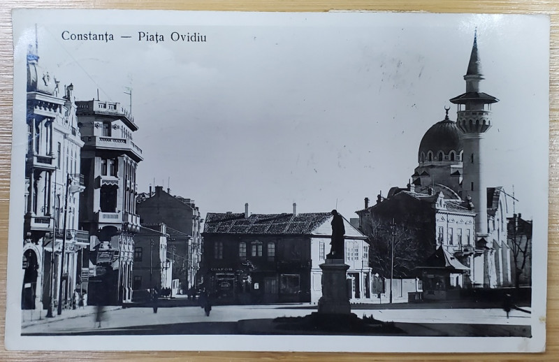 CONSTANTA , PIATA OVIDIU , FOTOGRAFIE TIP CARTE POSTALA , 1937
