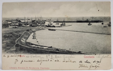 CONSTANTA , PORTUL , CARTE POSTALA , CLASICA
