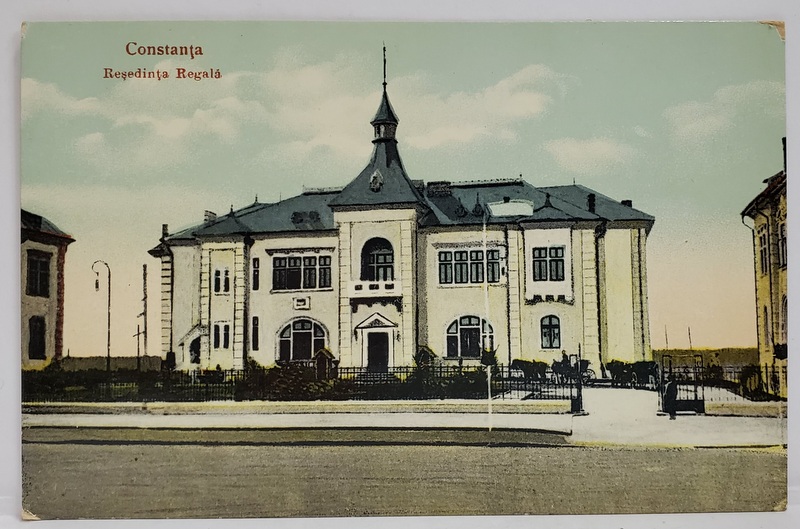 CONSTANTA , RESEDINTA REGALA , CARTE POSTALA , INCEPUTUL SEC. XX , POLICROMA