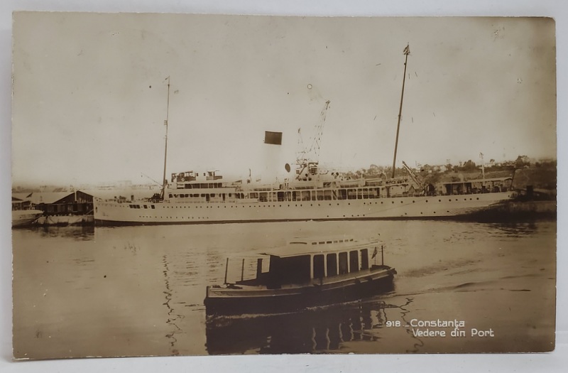 CONSTANTA , VASE IN PORT , CARTE POSTALA , 1935