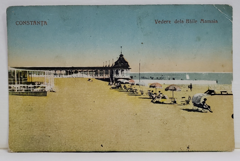 CONSTANTA , VEDERE DE LA BAILE MAMAIA , CARTE POSTALA  ILUSTRATA , 1932