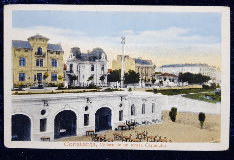 CONSTANTA  - VEDERE DE PE TERASA CAZINOULUI , CARTE POSTALA ILUSTRATA , POLICROMA, NECIRCULATA , PERIOADA INTERBELICA