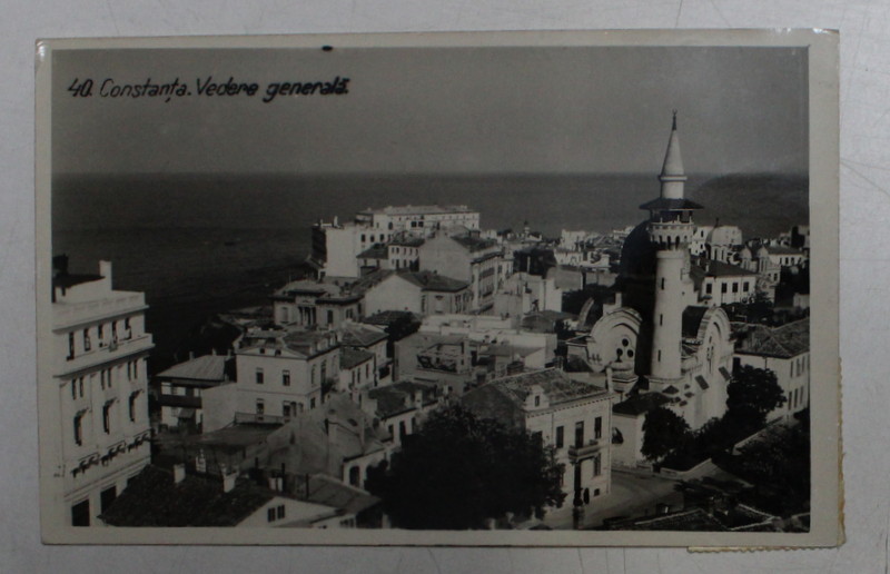 CONSTANTA - VEDERE GENERALA  , FOTOGRAFIE TIP CARTE POSTALA , MONOCROMA, CIRCULATA , DATATA 1936